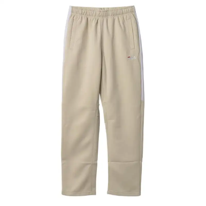 FILA Casual Pants Men's Beige Moderate Straight Fit Pants