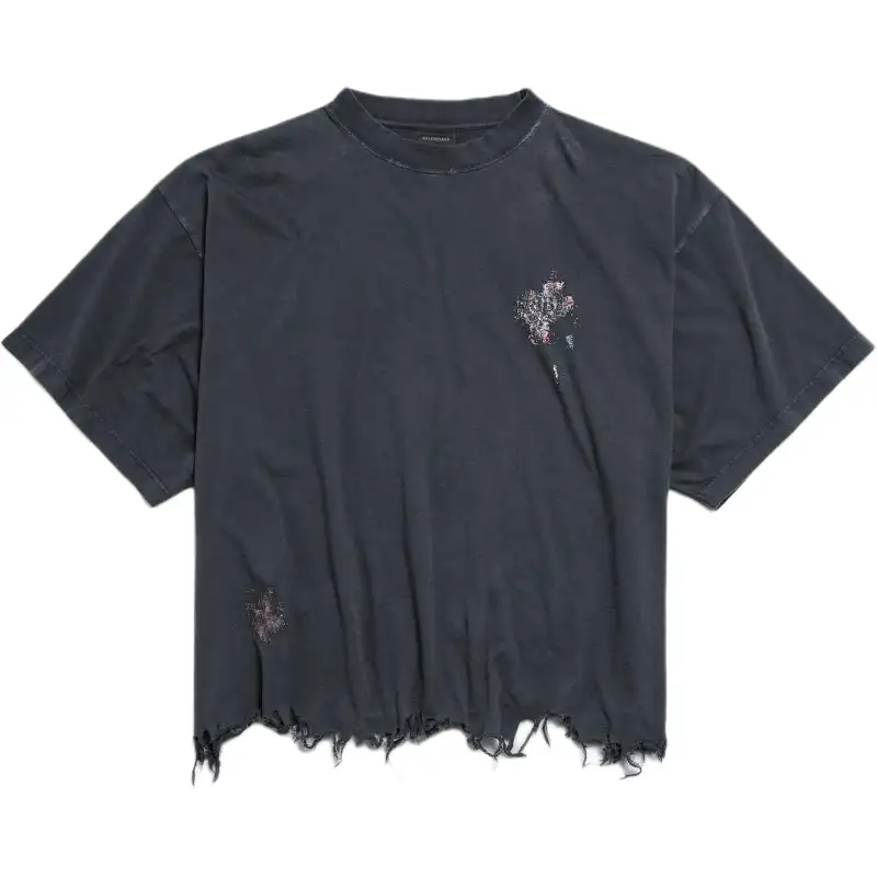 Balenciaga Nail Polish Cropped T Shirt