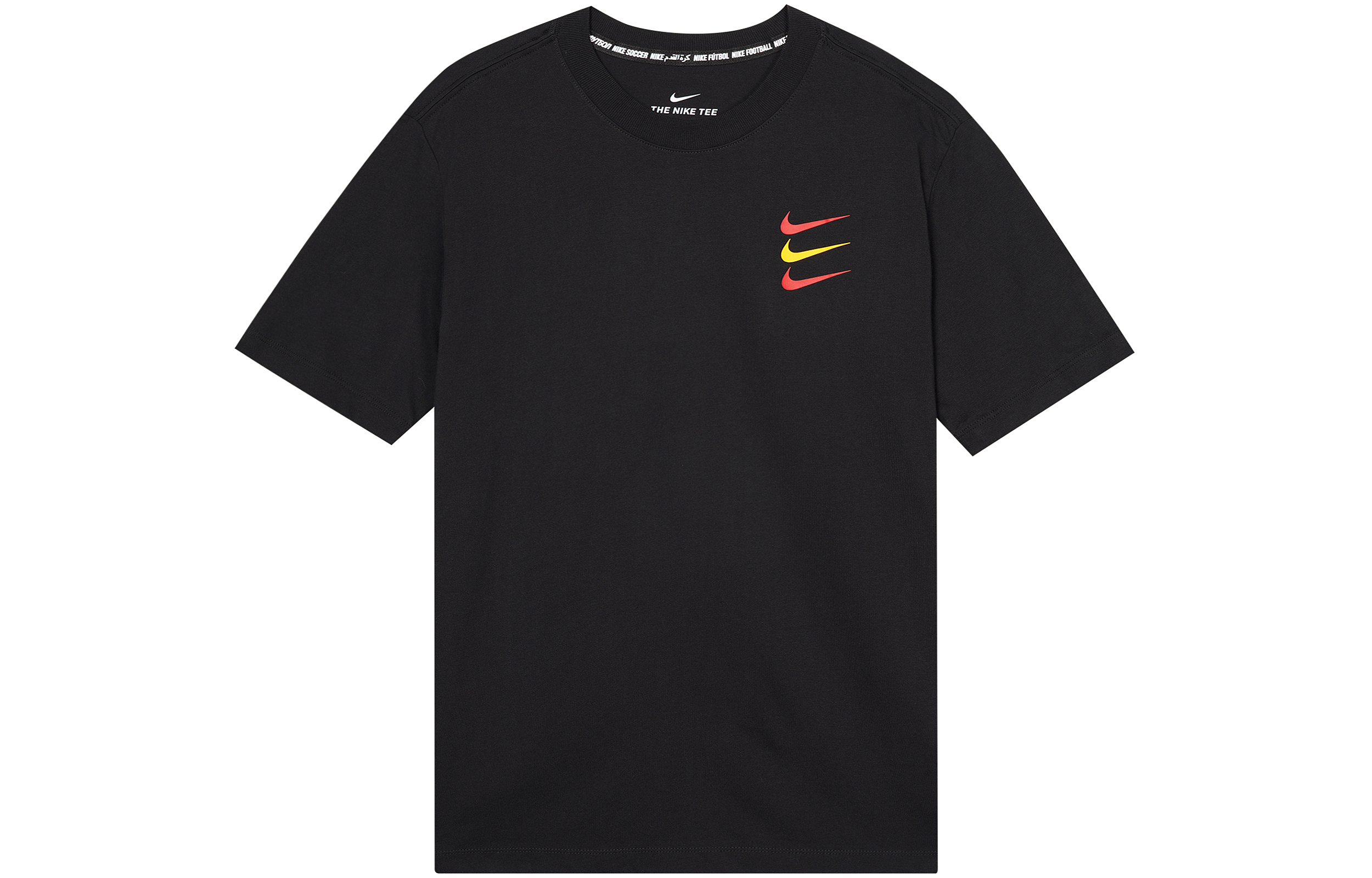 Nike Football black short sleeve T-shirt, with your logo imprint