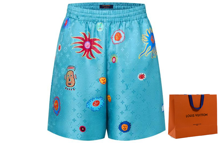 Мужские шорты Louis Vuitton LOUIS VUITTON x YK SS23 Louis Vuitton x Yayoi Kusama (синие)