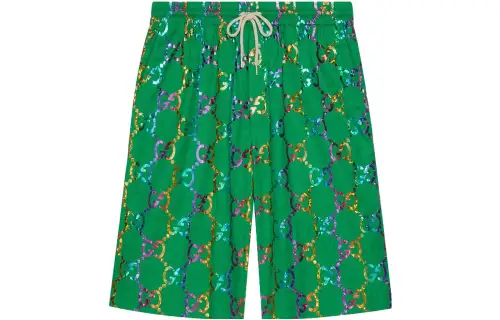 GUCCI Casual Shorts Men's Green Moderate