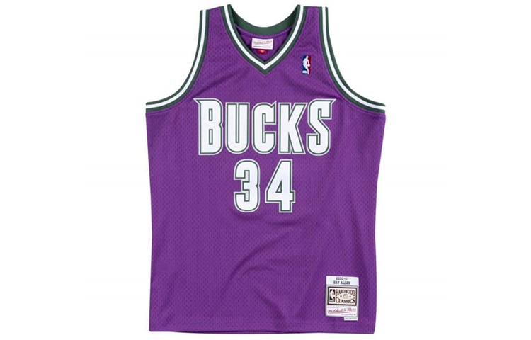Mitchell & Ness Milwaukee Bucks Road 2000 01 Ray Allen Swingman Jersey