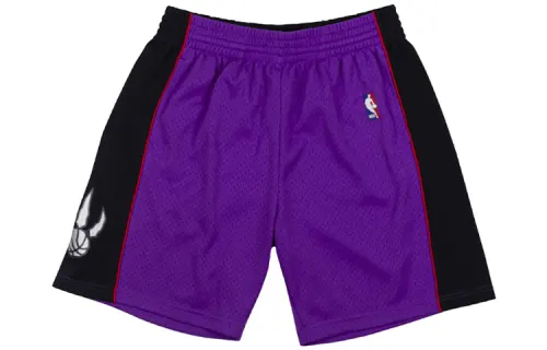 Mitchell & Ness Raptors SW Fan Edition 99-20 season retro casual straight color-blocked mesh sports basketball pants, same style for men and women, purple