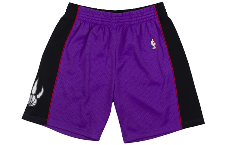 Mitchell & Ness Raptors SW Fan Edition 99-20 season retro casual straight color-blocked mesh sports basketball pants, same style for men and women, purple