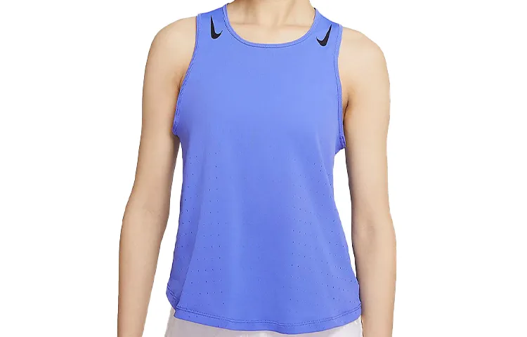 Nike Tank Tops Women's Blue Crew Neck Thin Racerback