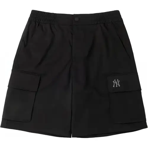 MLB Comfortable breathable sports black shorts for men and women, with your logo imprint, loose fit