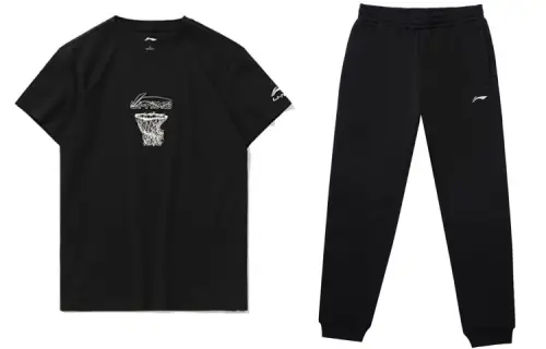 Li Ning Casual Sportswear Men's Crew Neck Moderate