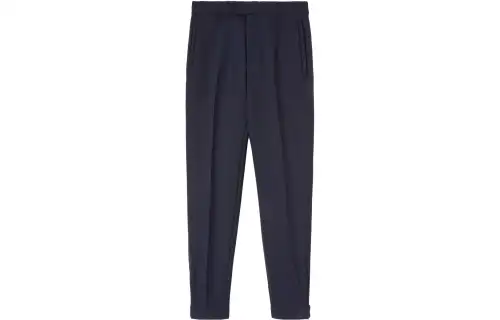 Loro Piana Casual Pants Men's Marine Blue Moderate Straight Fit Pants