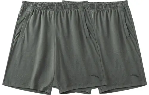 Anta Fitted Shorts Summer Men's 2 Pack Mud Green