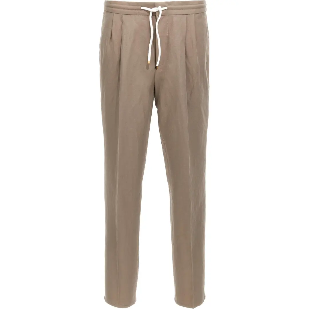 Brunello Cucinelli Drawstring Tapered Leg Trousers