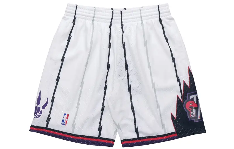 Mitchell & Ness SW Fan Edition Raptors American Retro Casual Shorts Basketball Pants Men and Women Same Style White