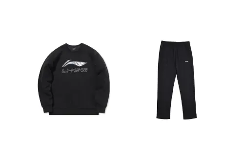 Li Ning Sports Fashion Collection Casual Sportswear Men's Crew Neck Moderate