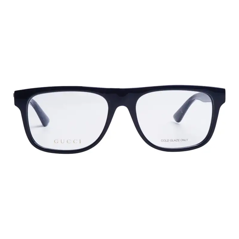 GUCCI Rectangular Eyeglass Frames Men's Blue