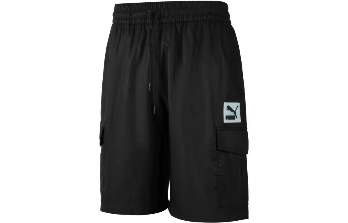 PUMA Casual Shorts Unisex Black Moderate Straight Fit Pants