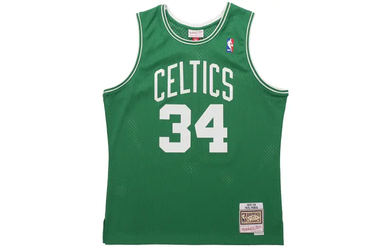 Mitchell & Ness × NBA Swingman Fan Edition Boston Celtics 07-08 Season Pierce No. 34 Retro Sports Comfort Basketball Vest Unisex Green