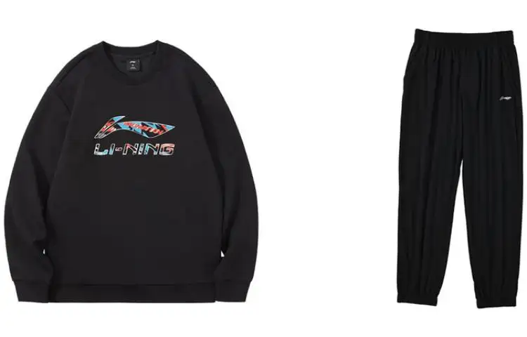 Li Ning Casual Sportswear Men's Crew Neck Moderate