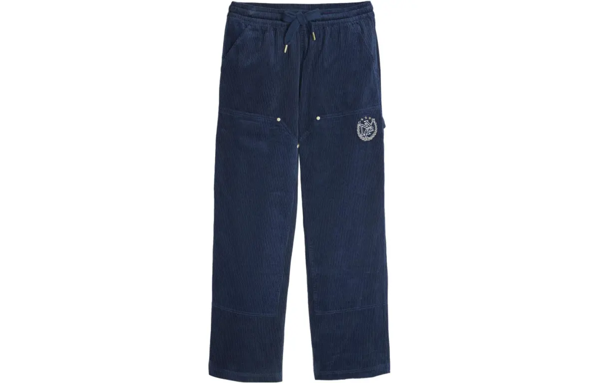 PUMA X Rhuigi Casual Pants Men's Blue Moderate Straight Fit Pants