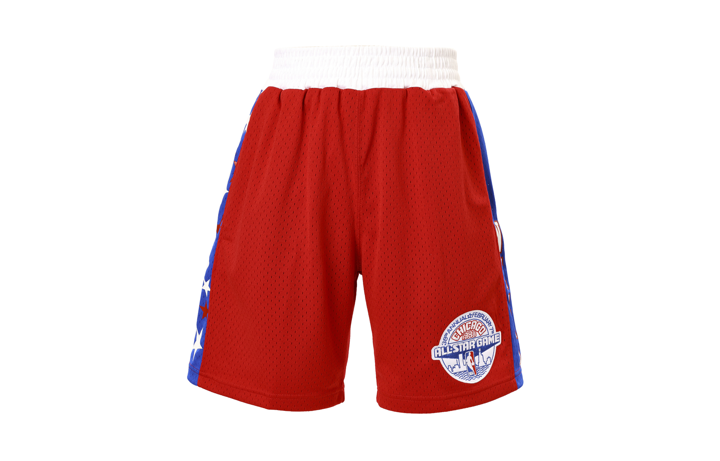 Mitchell & Ness SW Fan Edition 1988 All-Star Game Retro Star Letter Print Casual Sports Basketball Pants Men's Red