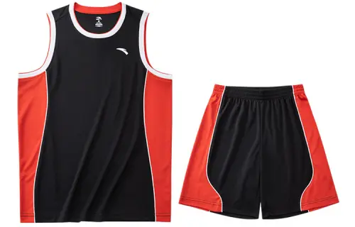 Quick dry basketball red set for leisure, men's style