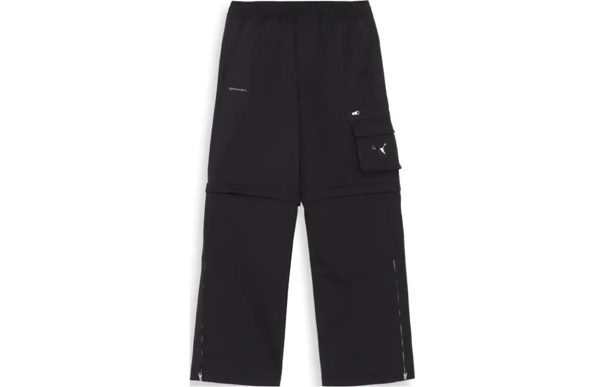 PUMA SORAYAMA Casual Pants Men's Black Moderate Cargo Pants