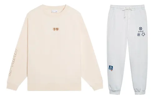 Li Ning Casual Sportswear Men's Crew Neck Moderate