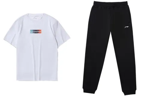 Li Ning Casual Sportswear Men's Crew Neck Moderate