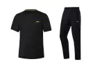 Li Ning Casual Sportswear Men's Black Crew Neck Moderate