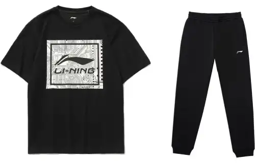 Li Ning Casual Sportswear Men's Crew Neck Moderate