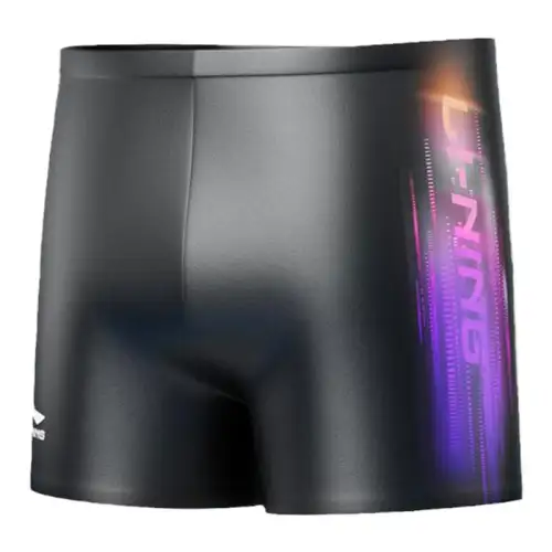 Li Ning Sports Trendy Collection Swimsuit Men's Black Purple