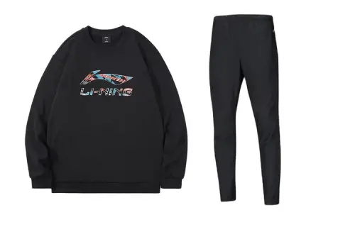 Li Ning Casual Sportswear Men's Crew Neck Moderate