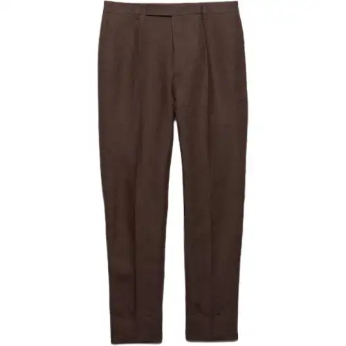 PRADA Casual Pants Men's Brown Moderate Slim Fit Pants