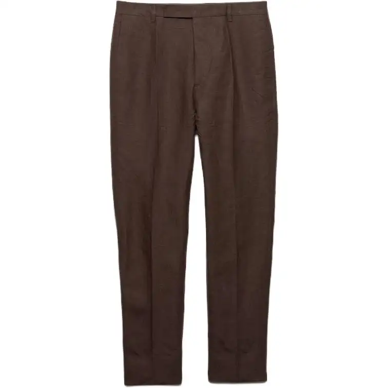 PRADA Casual Pants Men's Brown Moderate Slim Fit Pants