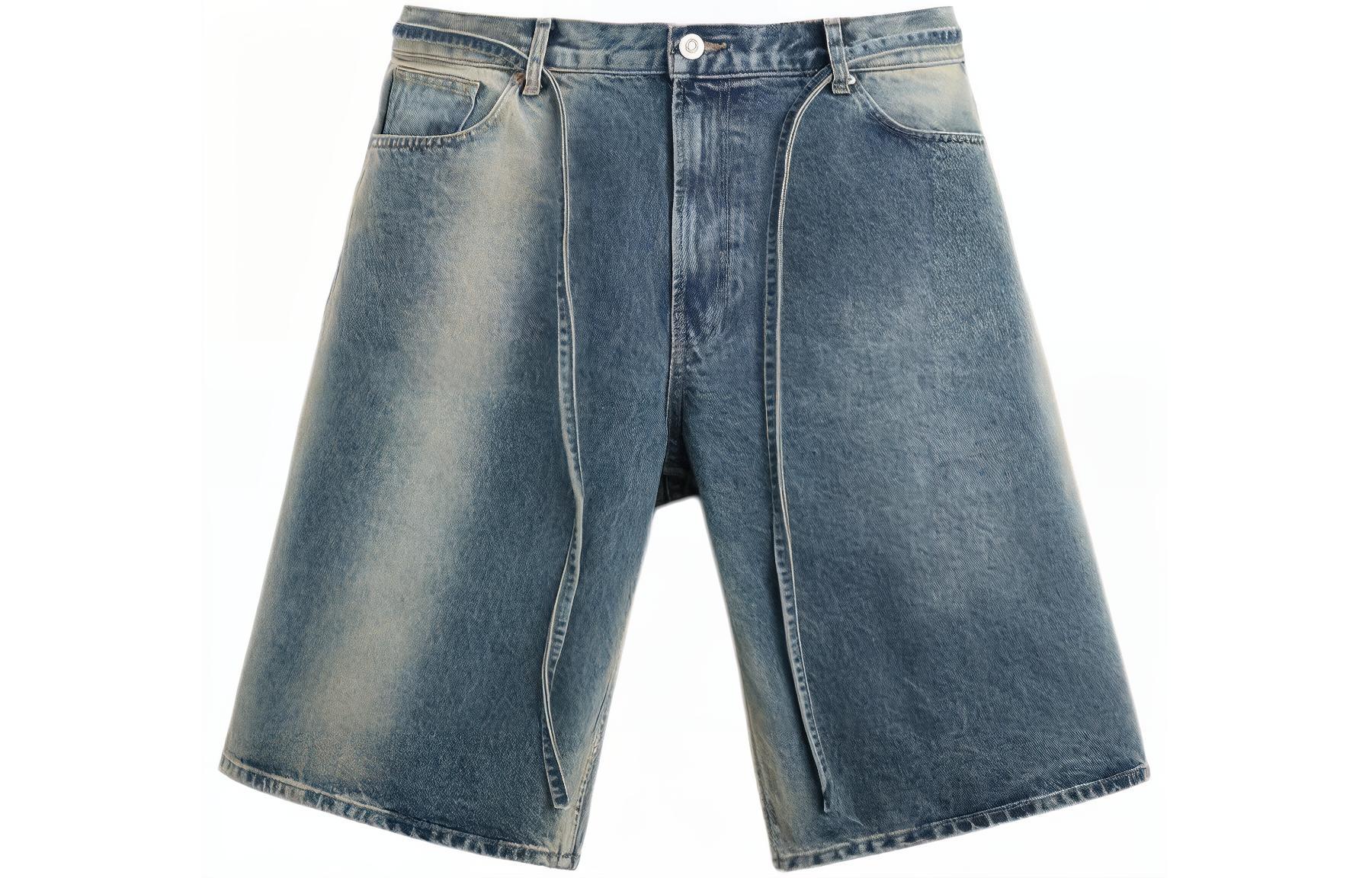 ZARA Denim Shorts Men's Blue Moderate