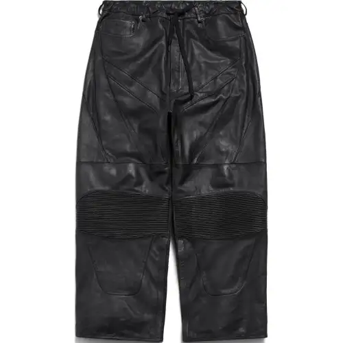Balenciaga Biker Baggy Pants In Black Casual Pants, Loose Fit Men's Black