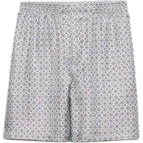 PRADA Silk Bermudas Casual Shorts Men's Light Blue