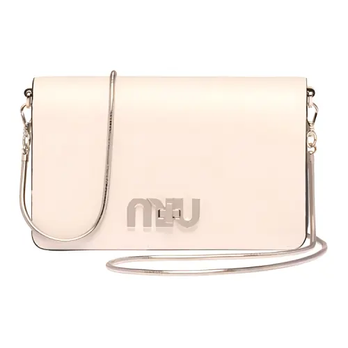 MIU MIU Matelassé Leather Handbag, Shoulder Bag, Crossbody Bag Mini Women's White