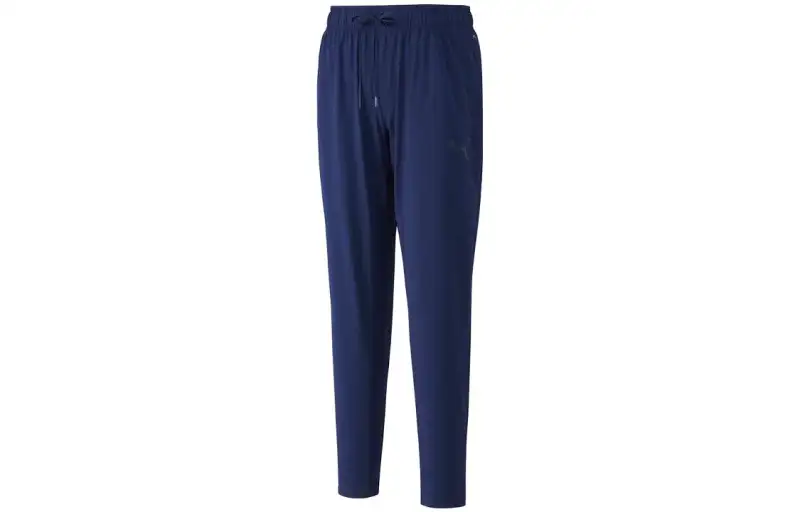 PUMA Casual Pants Men's Blue Moderate Tapered Pants