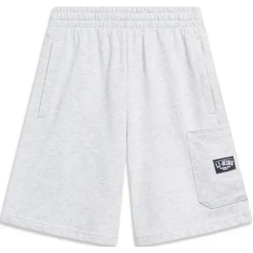 Li Ning Casual Shorts Men's Heather Gray Deep Antarctic Gray