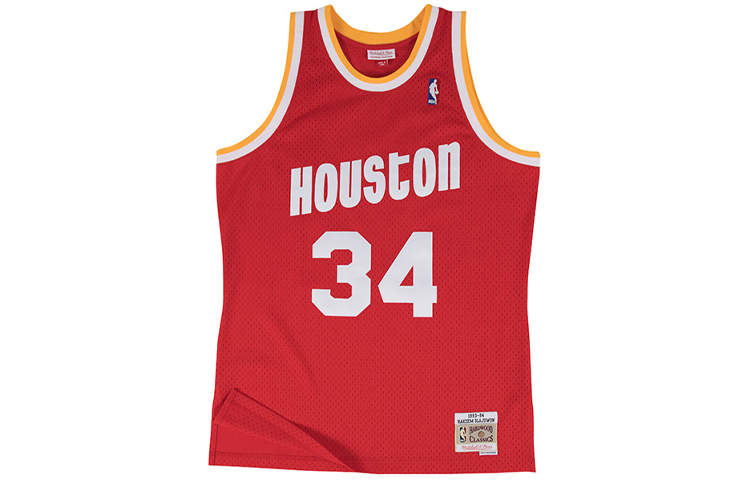 Mitchell Ness Basketball Jerseys Men’s Red Moderate Straight Fit