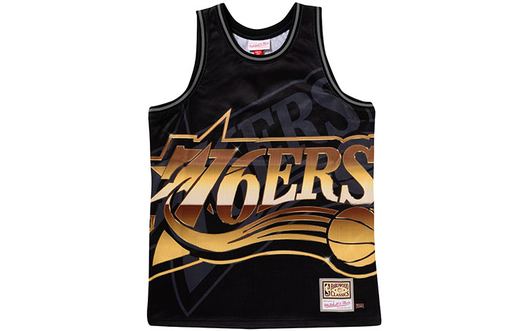 Mitchell Ness x Big Face Basketball Jersey Unisex Black