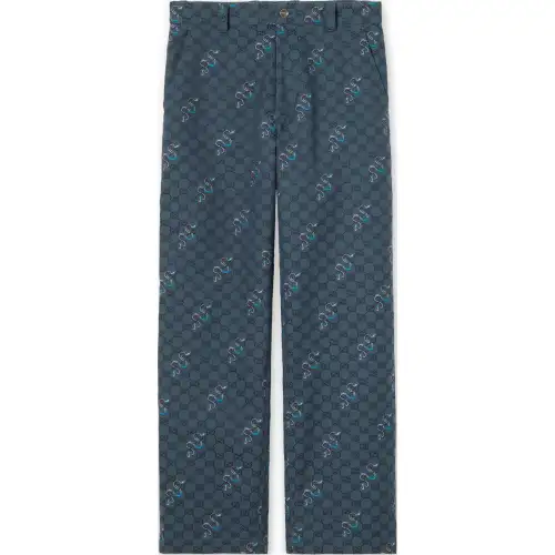 GUCCI SS25 Casual Pants Men's Blue