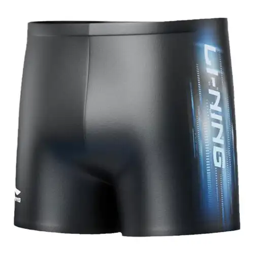 Li Ning Swimming Shorts Men's Black Blue