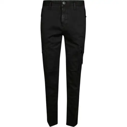 STONE ISLAND Logo Patch Straight Leg Pants