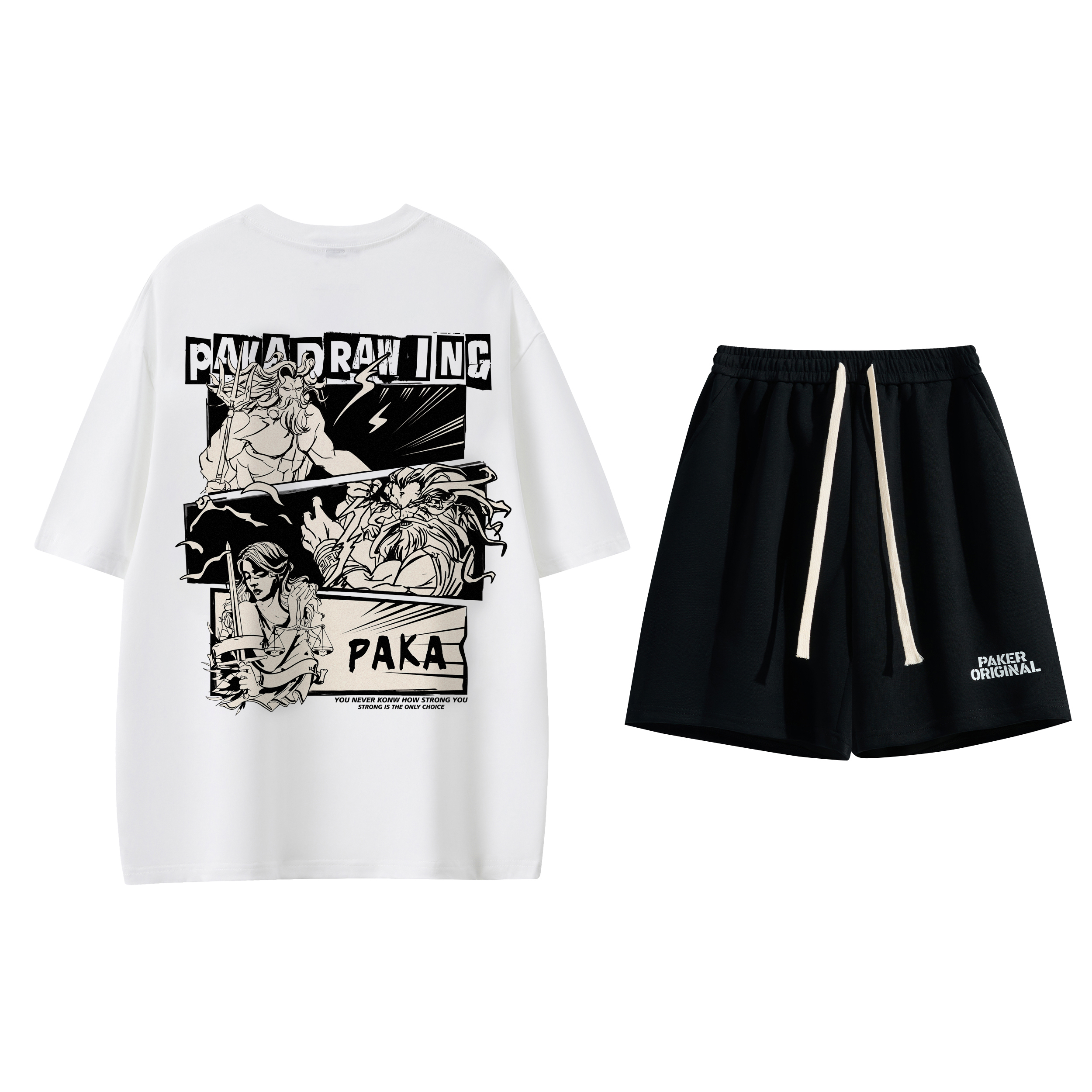 PAKA Casual Sportswear Unisex Crew Neck Moderate