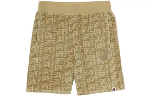 Bape Logo Monogram Velour Shorts