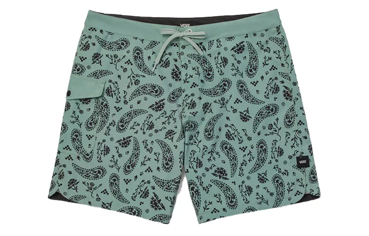Vans Casual Shorts Men's Green Moderate Straight Fit Pants