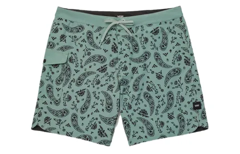 Vans Casual Shorts Men's Green Moderate Straight Fit Pants