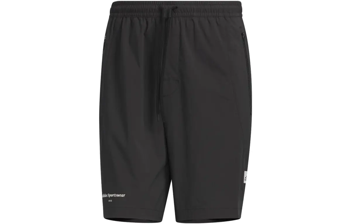 Adidas Lounge Casual Shorts Men's Black Moderate Straight Fit Pants