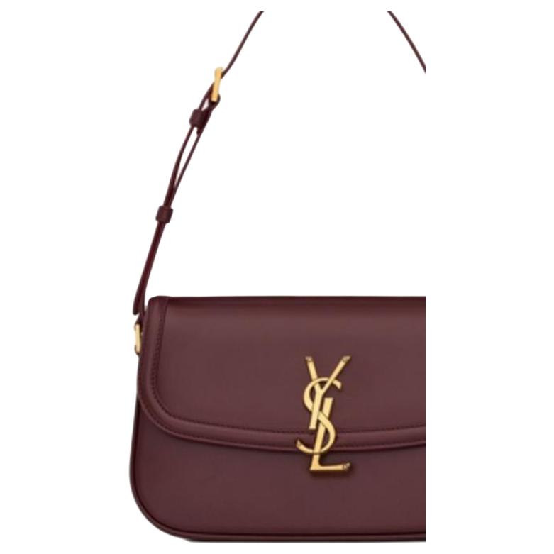 Женская сумка SAINT LAURENT YSL SOLFERINO (бордовый) — фото 6