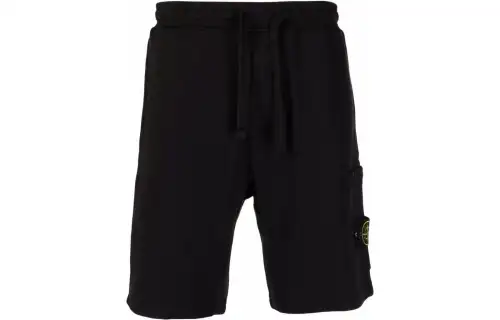 STONE ISLAND Compass-patch Cotton Shorts